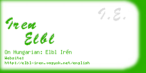 iren elbl business card